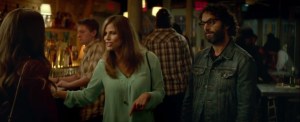 Sleeping with Other People- Xander, played by Jason Mantzoukas, and his wife, Naomi, played by Andrea Savage, drink with Jake and Lainey at the bar