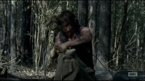 Always Accountable- Daryl struggles to open a bag