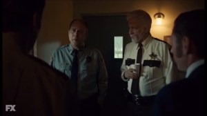 Did You Do This, No, You Did It- Chief Gibson, played by Terry Kinney, speaks with Hank, Lou, and Ben about Floyd