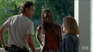 Heads Up- Deanna gives Rick and Michonne some Alexandria expansion plans