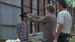 Heads Up- Rick and Carl teach Ron how to shoot
