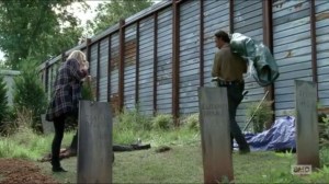 Now- Rick tells Jessie that killers are not to be buried within the community