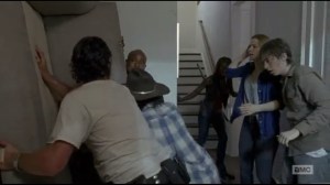 Start to Finish- Blocking the door with the sofa