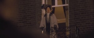 Suffragette- Emmeline Pankhurst, played by, who else, Meryl Streep, addresses the crowd of women