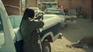 Loplop- Hanzee uses an assault rifle to kill two cops