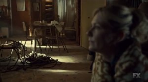 Loplop- Peggy so into Desperate Journey that she doesn't notice Dodd slipped out of his ropes