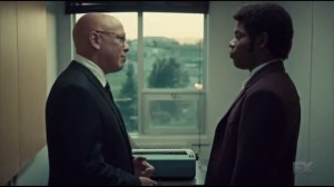 Palindrome- Hamish Broker gives Mike Milligan his less than desirable reward of a desk job