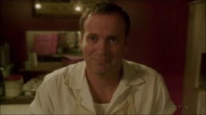 A View in the Dark- Bakery employee, played by Nick Hoffa, asks Peggy if she's alright