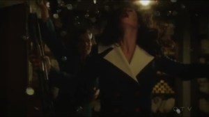 The Lady in the Lake- Peggy knocks out Dottie with a bag of coins