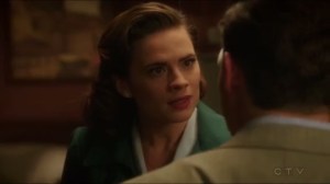 The Edge of Mystery- Peggy doesn't answer when Sousa asks if she'd let him get shot
