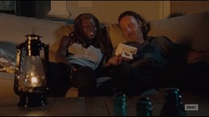 The Next World- Michonne shows Judith to Rick on the monitor