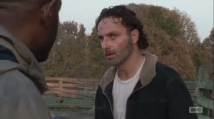 East- Rick learns that Morgan let one of the Wolves live