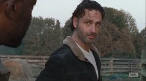 East- Rick tells Morgan that Michonne took his protein bar