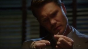 Hollywood Ending- Jack discovers the lapel pin is also a key