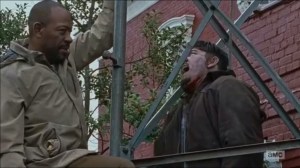 Last Day on Earth- Morgan cuts down a hanged walker