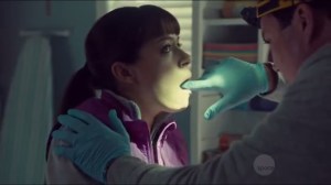 The Stigmata of Progress- Donnie checks Alison's mouth for worms