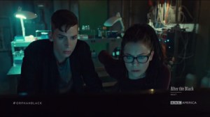 From Instinct to Rational Control- Felix and Cosima watch video on Birthright