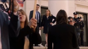 Mother- Dan and Amy spot a protest