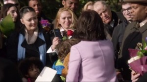 Mother- Selina meets with some well-wishers