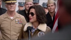 Thanksgiving- Selina wears sunglasses