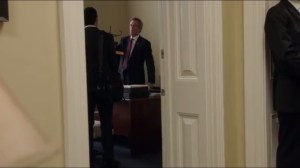 Thanksgiving- Tom James presents Dan with a badge