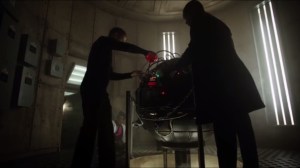 Transference- Jim defuses a bomb with some water