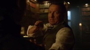 Unleashed- Alfred almost stabs Bruce