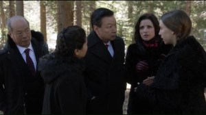 Camp David- Catherine tells the Chinese delegation that she is a raw vegan