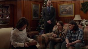 Camp David- Meyer family exchanges gifts