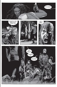 The Walking Dead #155- Dwight tells Michonne to get Aaron to safety