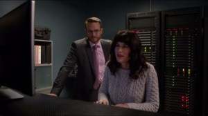 Violent Agreement- IT employee, played by Scout Durwood, tries to help Doug with the server