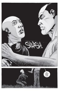 The Walking Dead #156- Negan slashes Alpha's throat