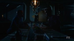 Chapter 15- Vermillion walks past the cafeteria as Ptonomy and Clark talk- Legion FX Marvel