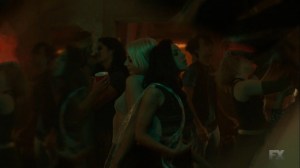 Chapter 17- Lenny parties with blonde woman, played by Vanessa Dubasso- Legion FX Marvel
