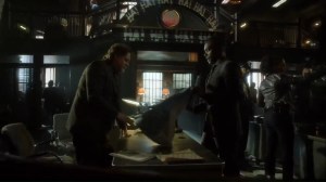 One Bad Day- Lucius and Harvey go over schematics from Wayne Enterprises