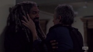 A New Beginning- Carol and Ezekiel about to kiss- The Walking Dead