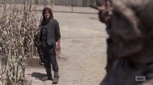 A New Beginning- Daryl about to kill a walker at the Sanctuary- The Walking Dead
