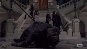 A New Beginning- Daryl kills a walker in an art gallery- The Walking Dead