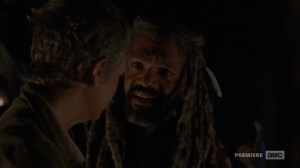 The Bridge- Ezekiel can't deliver his speech to Carol- AMC, The Walking Dead