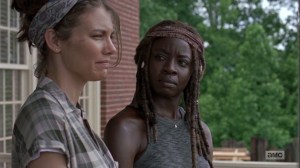 The Bridge- Maggie tells Michonne that Earl still owes a debt- AMC, The Walking Dead