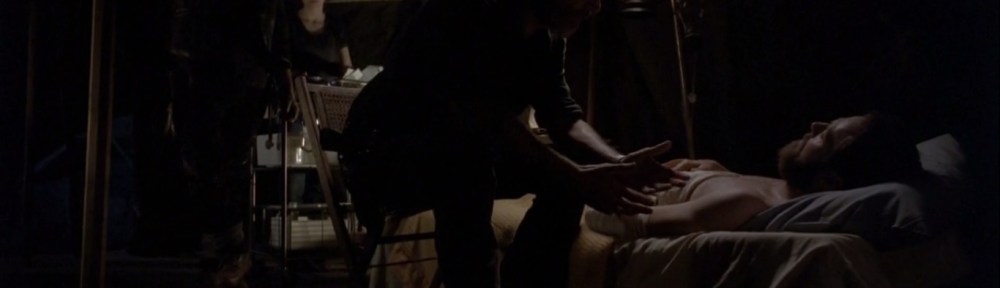 The Bridge- Rick apologizes to Aaron for what happened to his arm- AMC, The Walking Dead