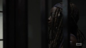 The Obliged- Michonne brings Negan a sandwich- AMC, The Walking Dead