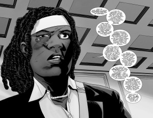 The Walking Dead #184- Michonne pleads to have all charges dropped