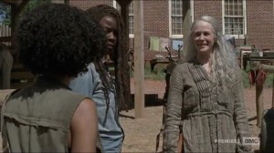 Evolution- Carol greets Connie, Kelly, Magna, and Yumiko- The Walking Dead, AMC