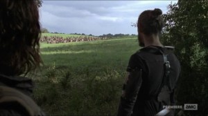 Evolution- Daryl, Jesus, and Aaron see that the herd has doubled in size- The Walking Dead, AMC