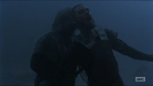 Evolution- Jesus stabbed by Whisperer- The Walking Dead, AMC