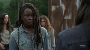 Evolution- Michonne learns that Aaron was at the Hilltop- The Walking Dead, AMC