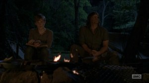 Stradivarius- Henry and Daryl by the fire- The Walking Dead, AMC
