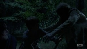 Stradivarius- Henry and Daryl fight off walkers- The Walking Dead, AMC