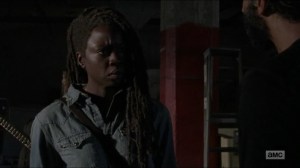 Stradivarius- Michonne hears that Maggie has left the Hilltop- The Walking Dead, AMC
